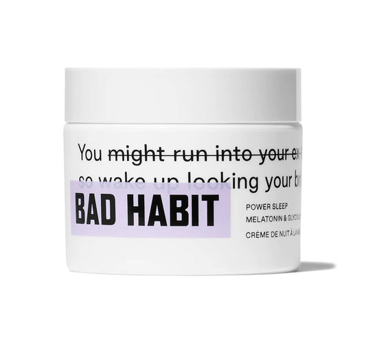 Bad Habit, Moisturizer Power Sleep Melatonin & Glycoloc Night Cream, 1.6oz/47ml