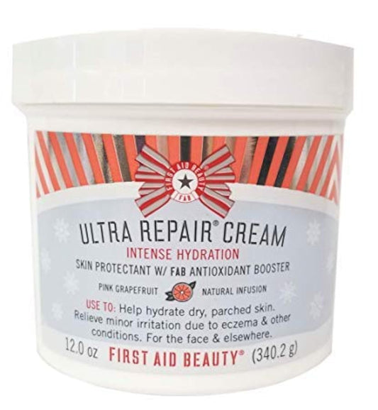 First Aid Beauty, Moisturizer Ultra Repair Cream, Pink Grapefruit, 12oz/340.2g