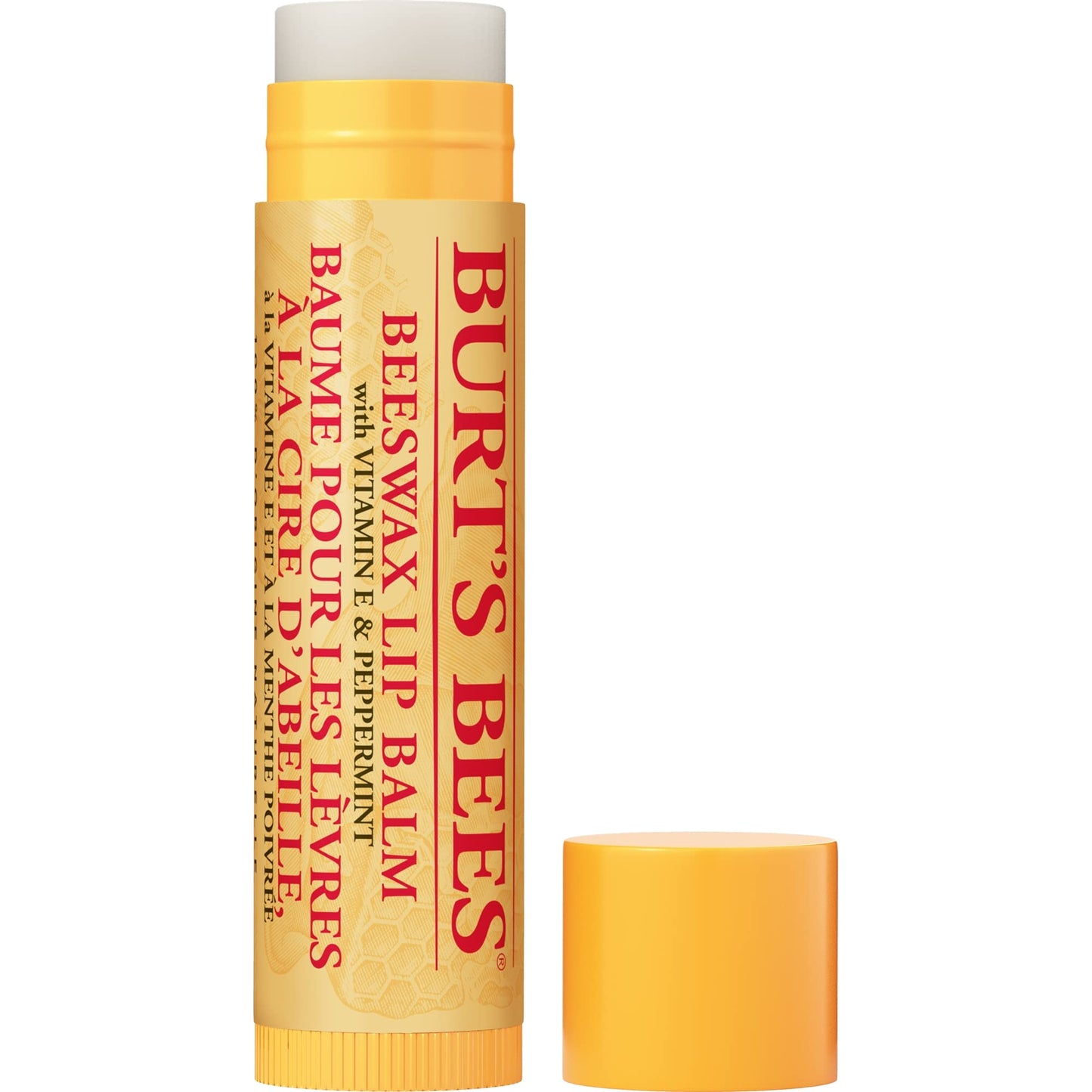 Burt's Bees, Lipbalm Beeswax, Vitamin E & Peppermint, 0.15oz/4.25g