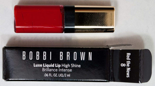 Bobbi Brown, Lipstick Luxe Liquid High Shine, Red the News, 0.06oz/2ml