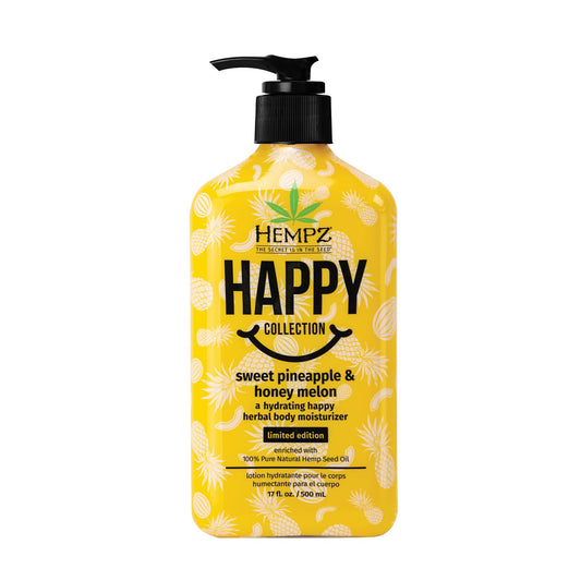 Hempz, Moisturizer Hydrating Happy Herbal Body, Sweet Pineapple & Honey Melon, 17oz/500ml