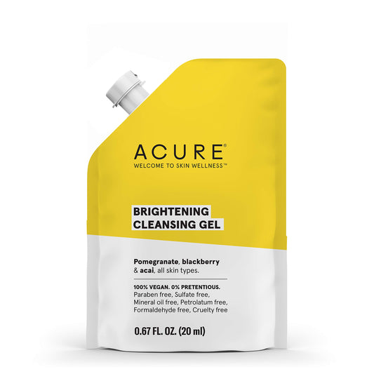 Acure, Cleanser Gel Brightening, 0.67oz/20ml
