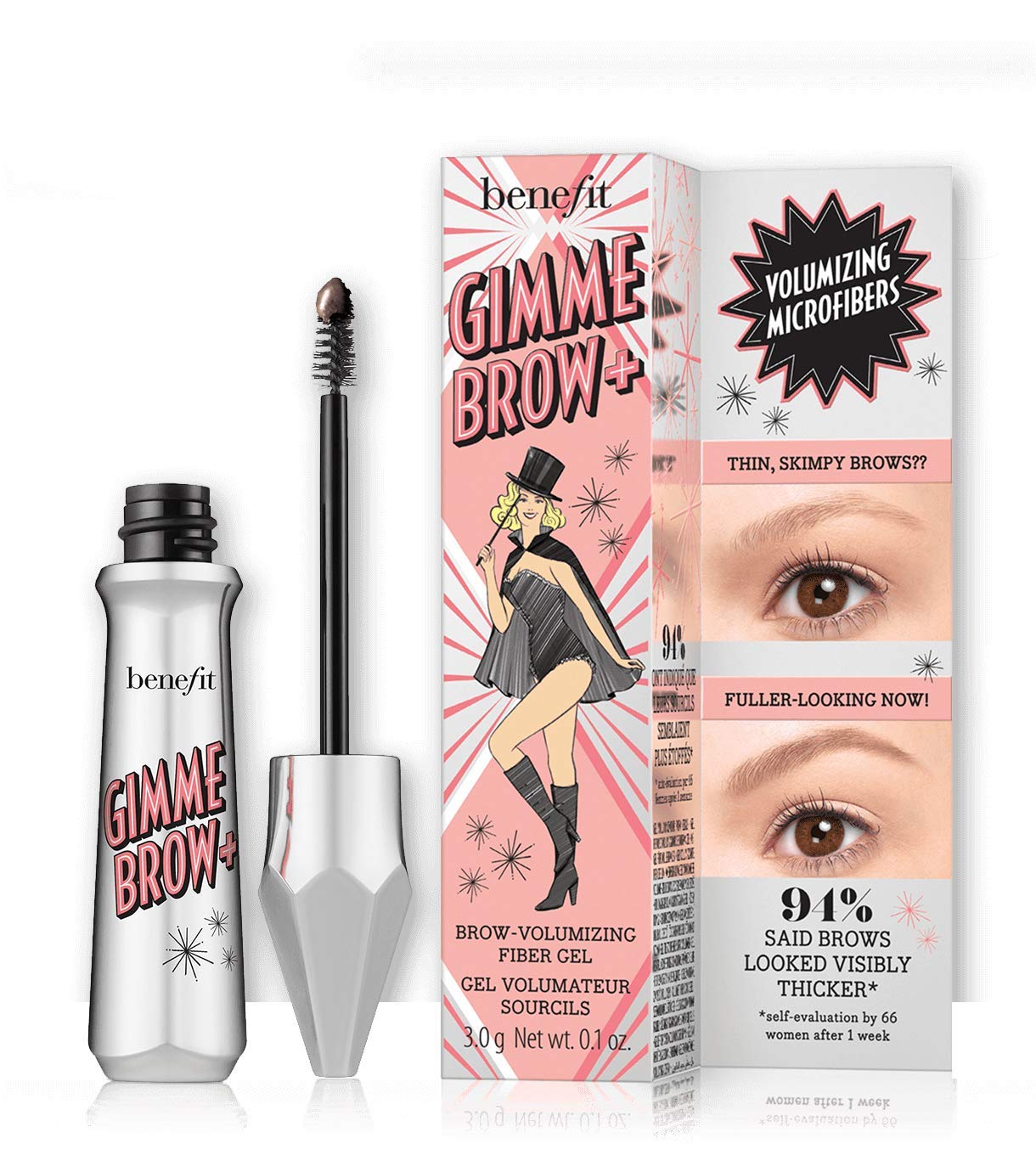 Benefit, Eyebrow Gimme Brow Fiber Gel, 1 Cool Light Blonde, 0.1oz/3g