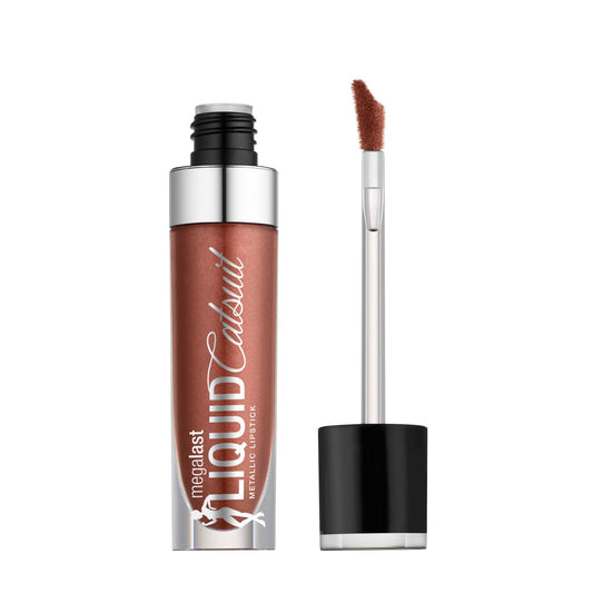 Wet N Wild, Lipstick Megalast Liquid Catsuit Metallic, Ride On My Copper, 0.21oz/5.7g