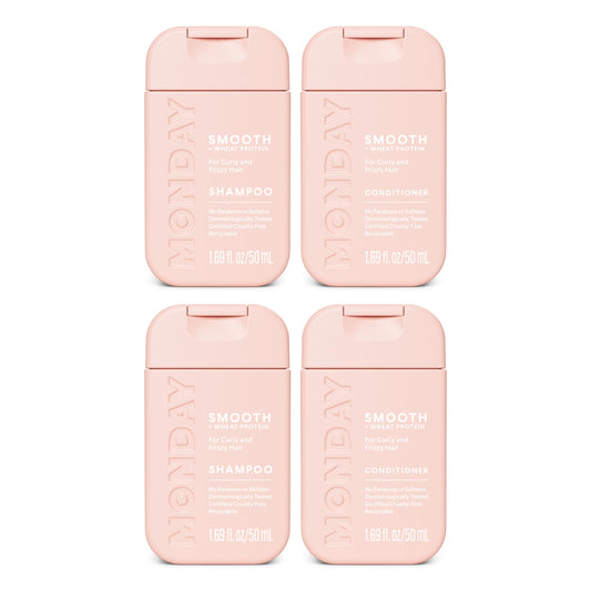 Monday, Bundle, Smooth Shampoo & Conditioner, 4pc