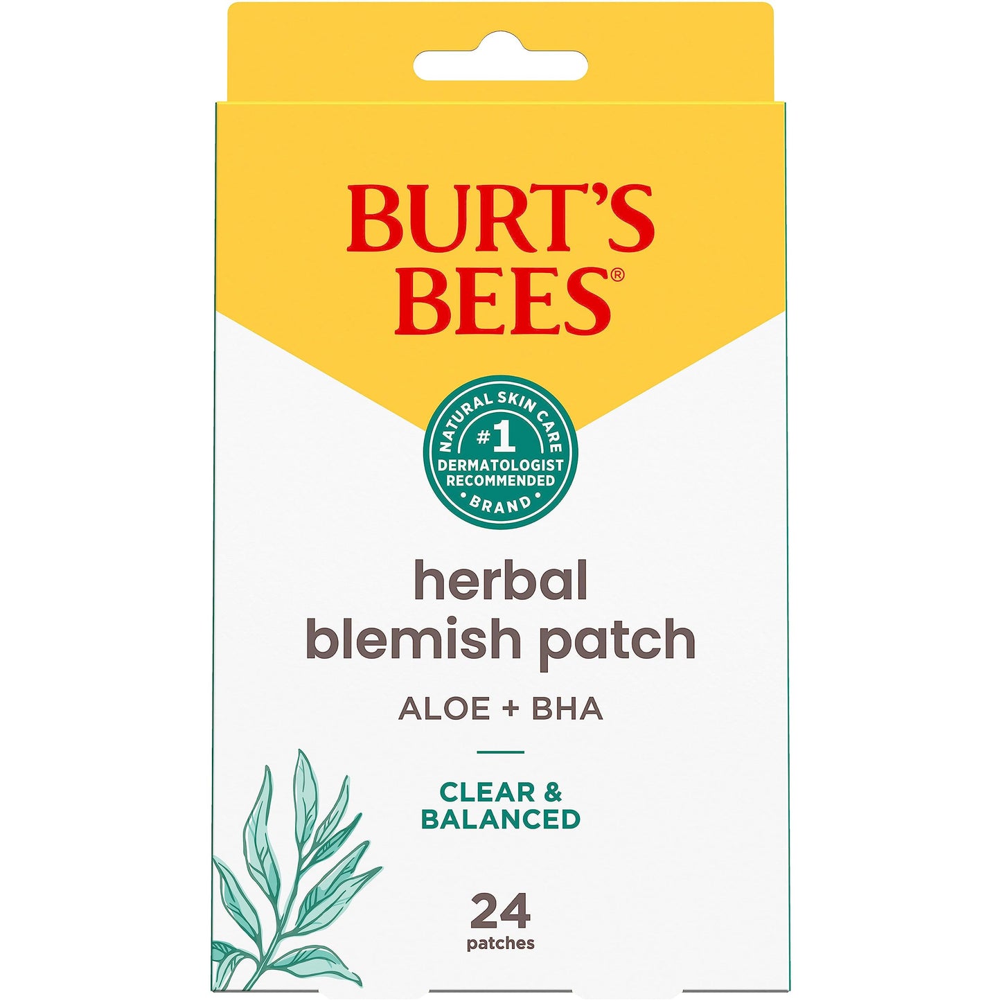 Burt's Bees, Patch Herbal Blemish, 24pc