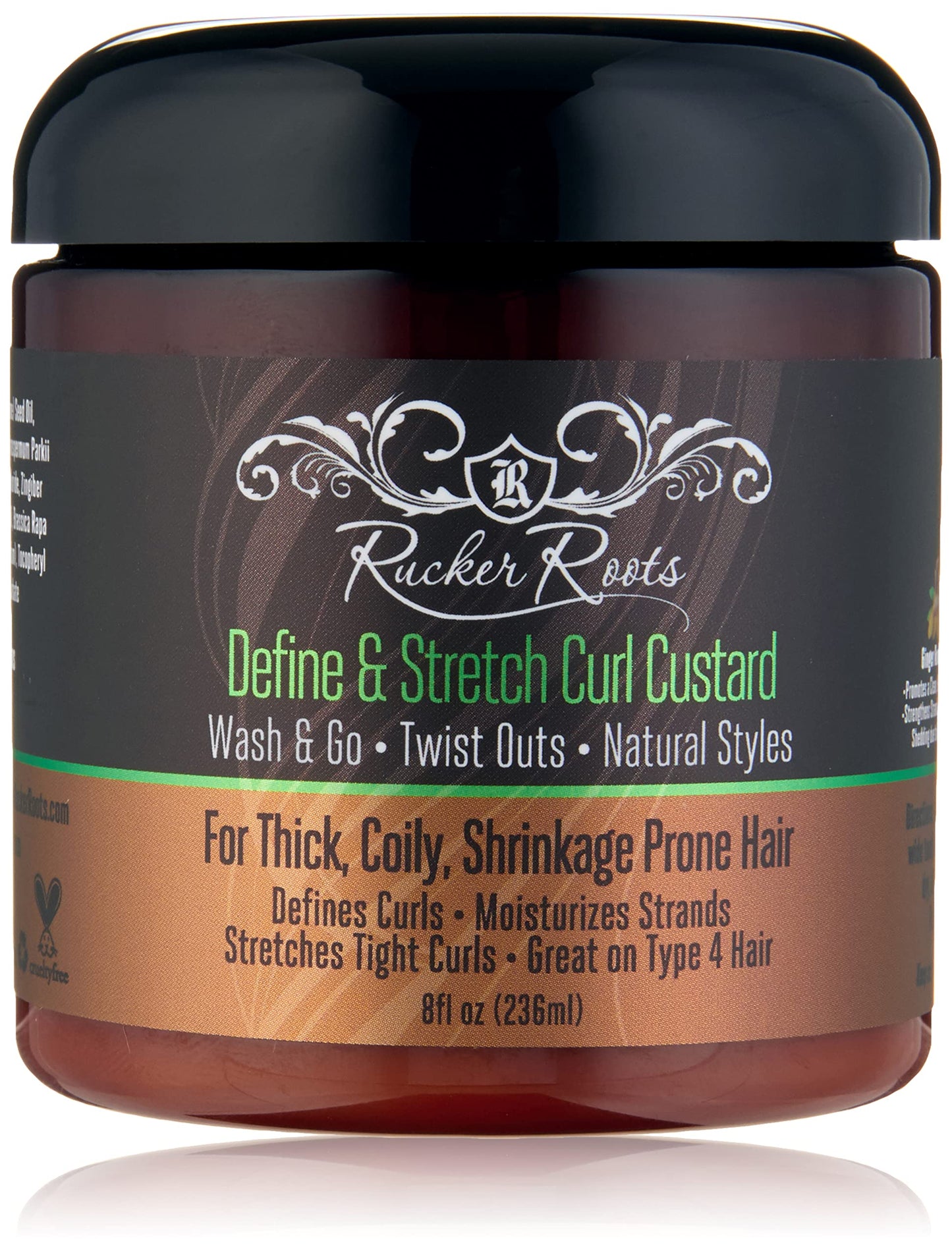 Rucker Roots, Hair Custard Define & Stretch, 8oz/236ml