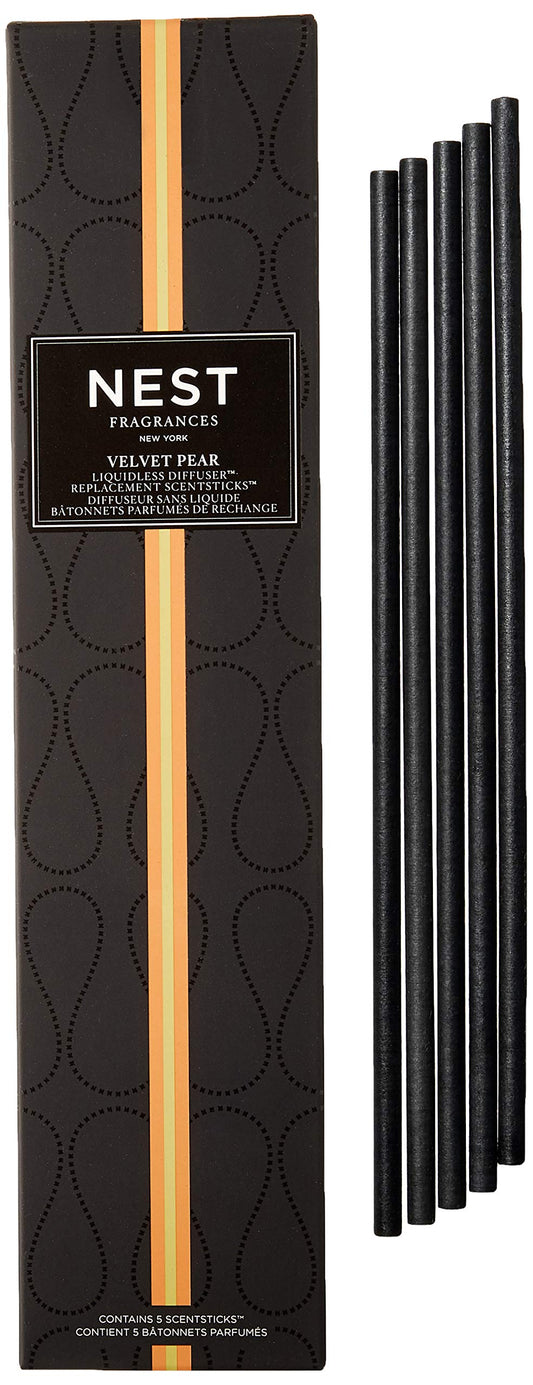 Nest, Diffuser Liquidless Refill, Velvet Pear, 5pc