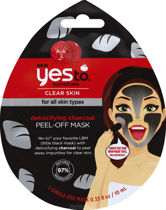 Yes To, Mask Clear Skin Detoxifying Charcoal Peel-Off, Tomatoes, 0.33oz/10ml